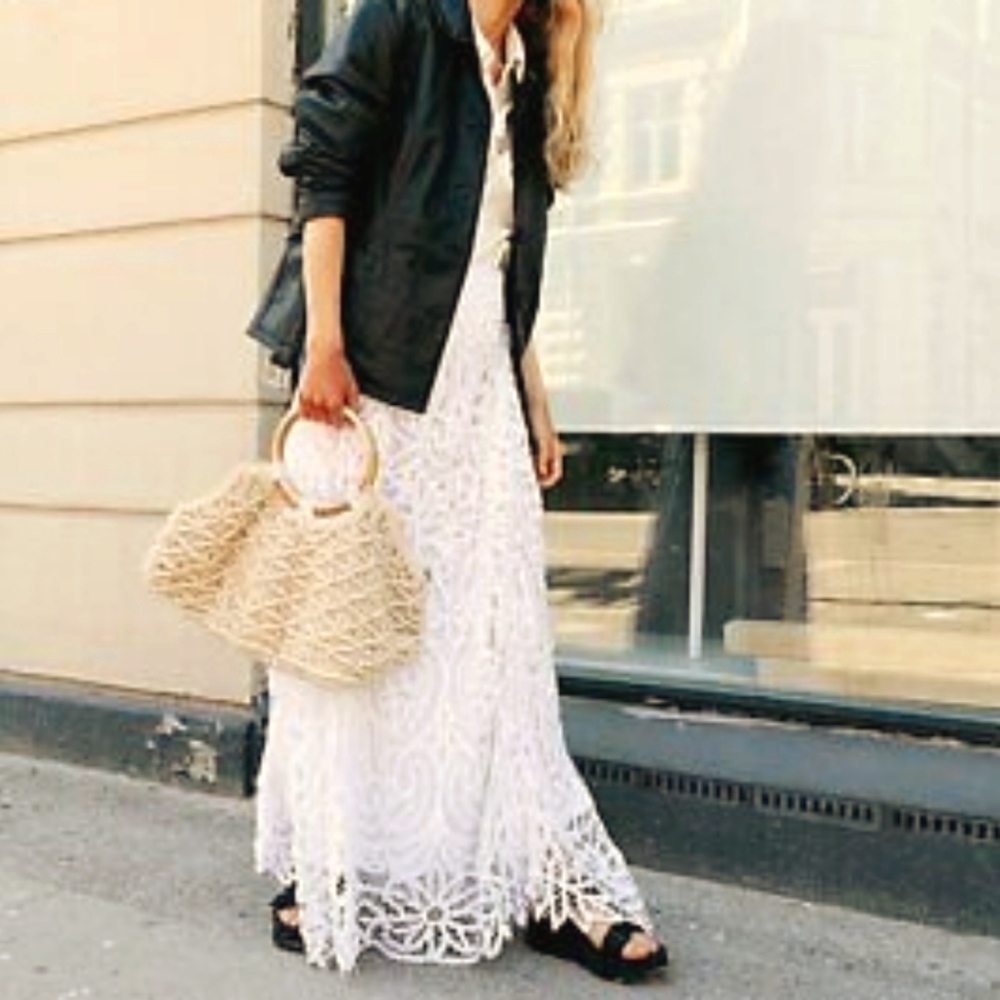 Free People - Stevie's Lace Maxi Skirt